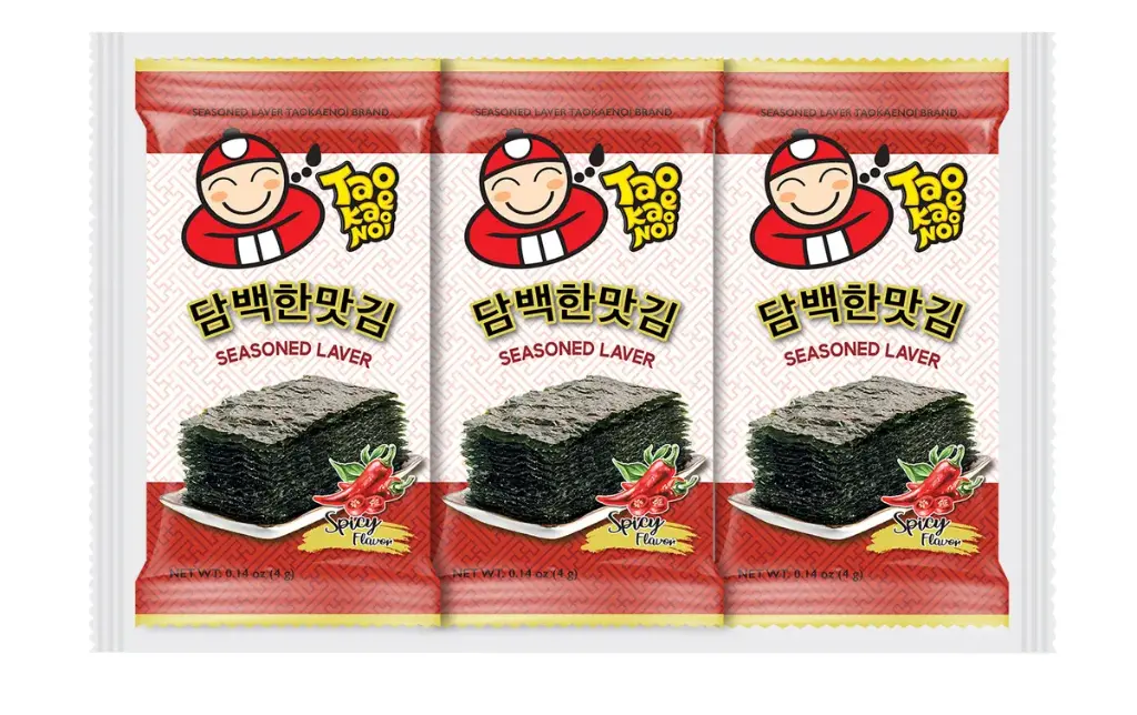 TAOKAINOI SEAFOOD LAVER | 4G SPICY FLAVOR × 20 × 3 CANS - 60 PCS