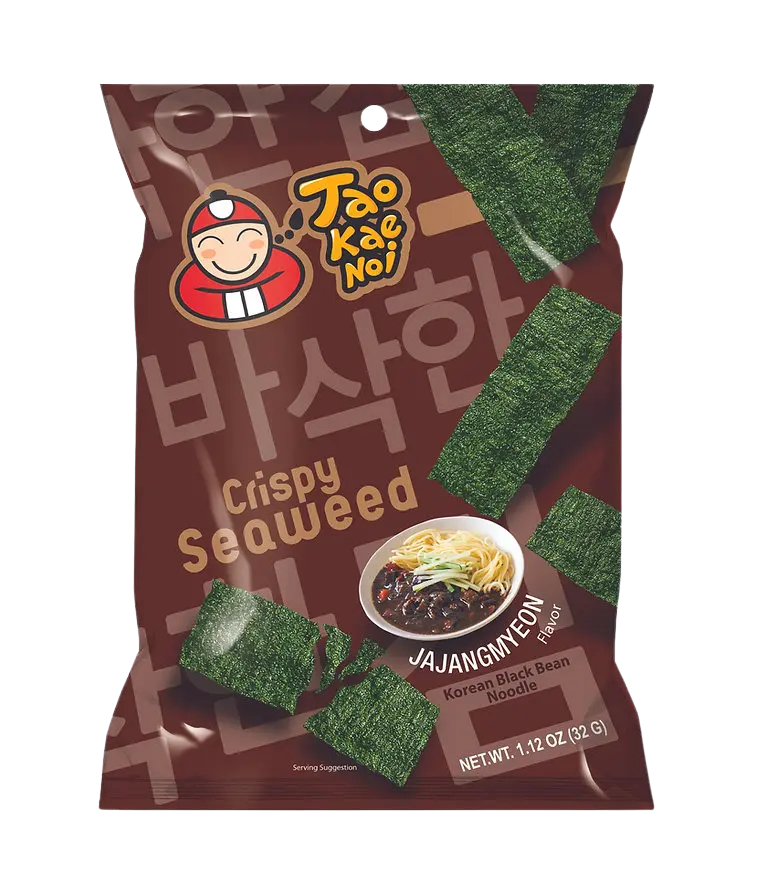 TAOKAENOI CRISPY SEAWEED - JAJANGMYEON FLAVOR | 32G × 48 CANS