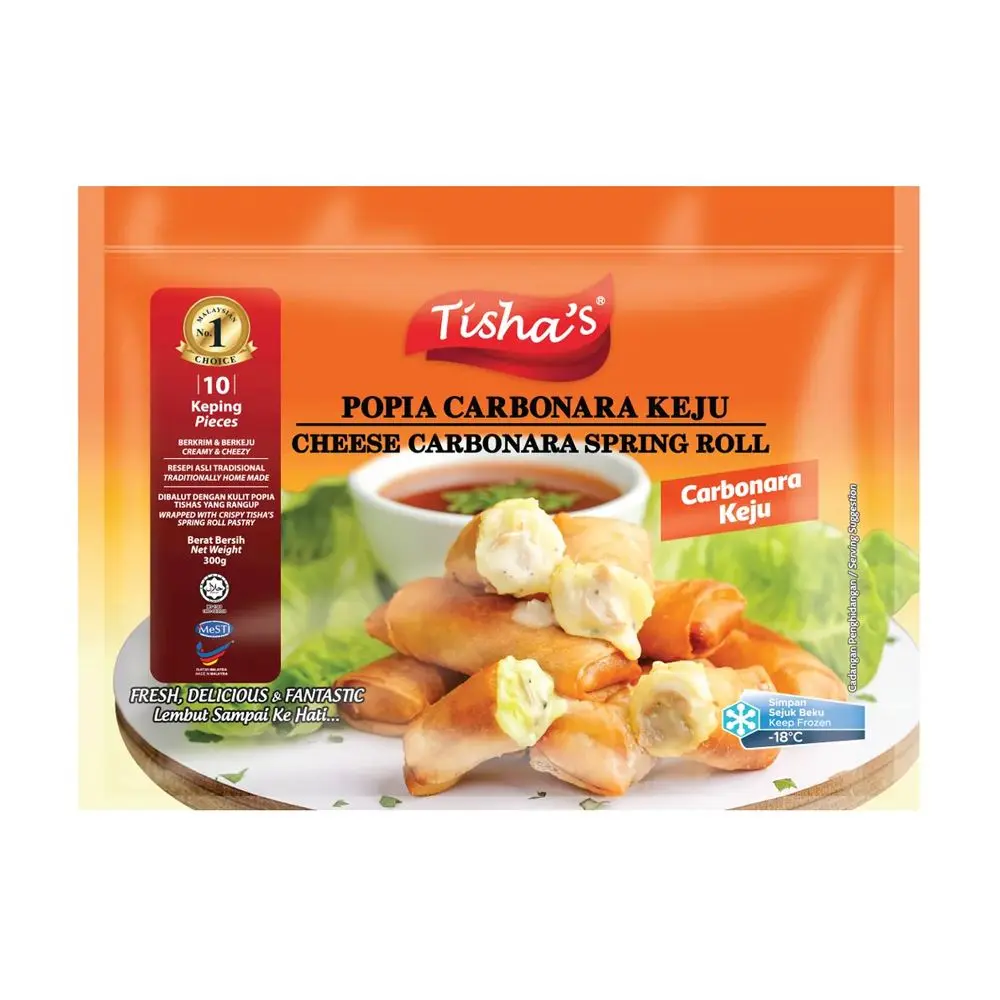 TISHA'S SPRING ROLL W/ CHEESE CARBONARA | 300G × 36 PCS