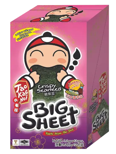 [0143] TAOKAENOI CRISPY SEAWEED BIG SHEET | 3.2G JAPANESE SAUCE FLAVOUR × 12 × 10 PACKETS