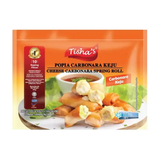 [0584] TISHA'S SPRING ROLL W/ CHEESE CARBONARA | 300G × 36 PCS