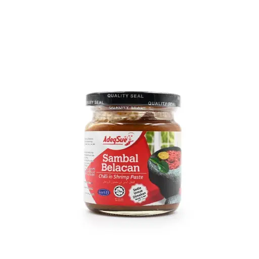[0642] ADEQSUE CHILI IN SHRIMP PASTE / SAMBAL BELACAN | 210G × 24 PCS 